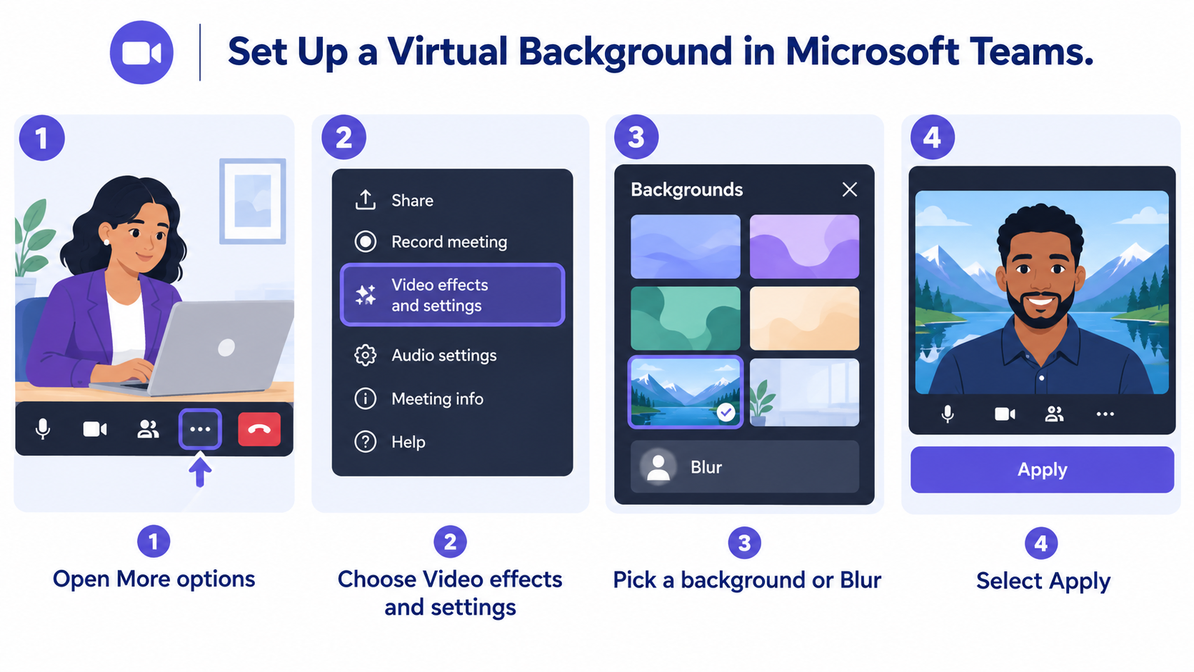 How to set up Virtual background in microsoft teams