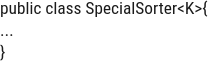Java code snippet for SpecialSorter class demonstrating Java SE 17 developer certification preparation.