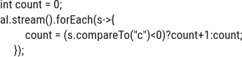 Java SE 17 certification practice exam question illustrating stream and concurrency concepts.