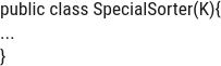 Java code snippet for SpecialSorter class, Oracle Java SE 17 Developer certification preparation.