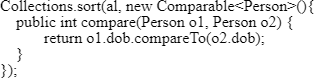 Java code snippet illustrating Java SE 17 certification exam practice test.