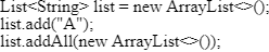 Java code snippet illustrating ArrayList methods for SynergisticIT technology upskill program.