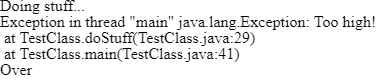 Java SE 17 certification practice test error message illustrating technical coding challenges.