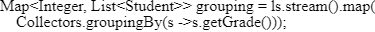 Java code snippet illustrating Java SE 17 certification practice test concepts.