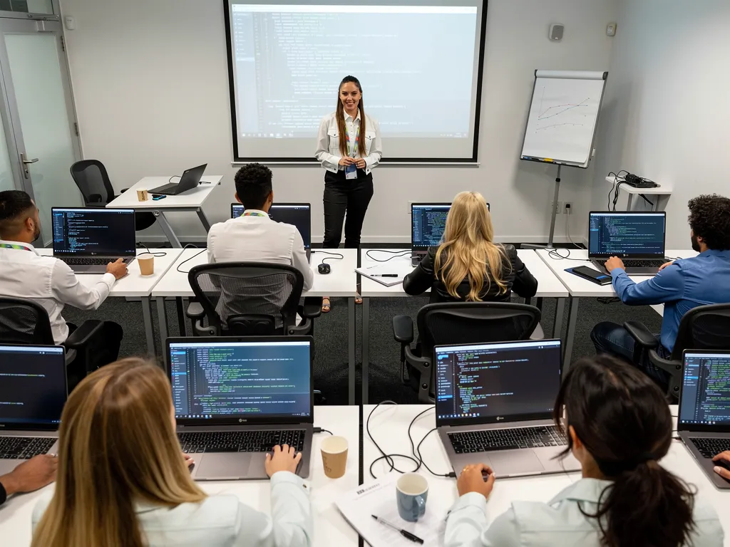 Small live training cohort receiving one-on-one instructor attention