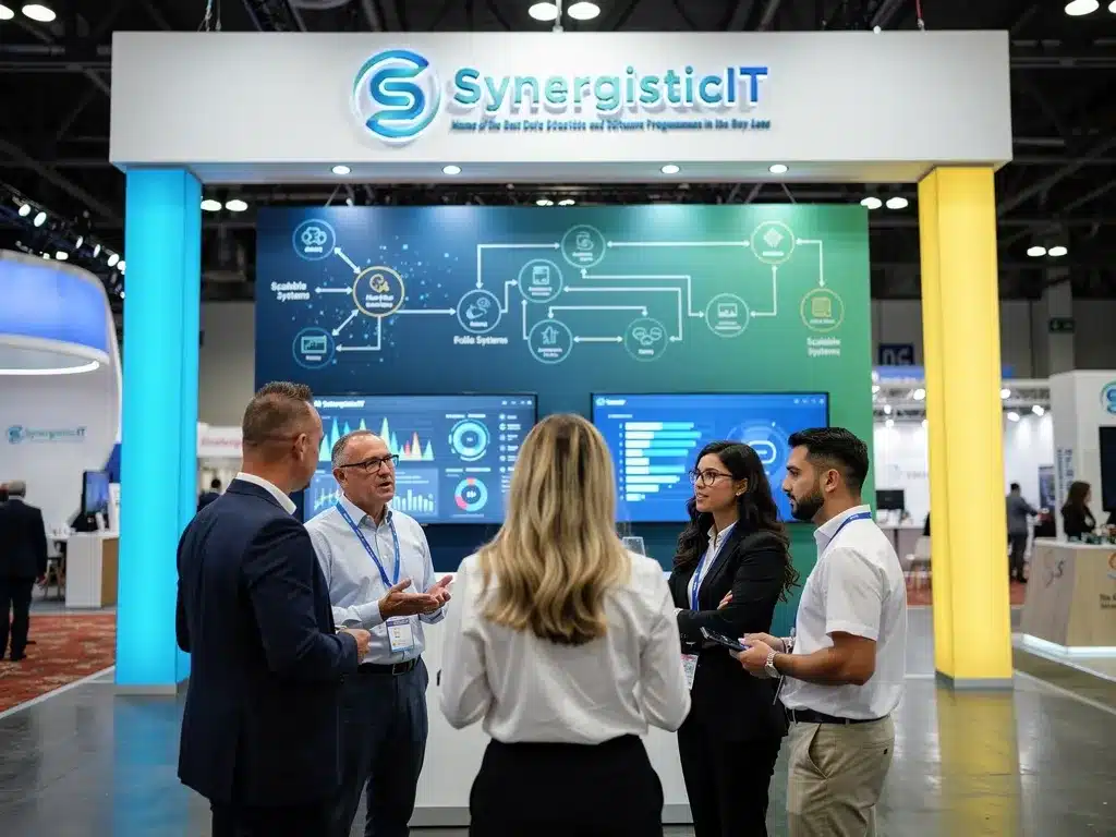 Scalable enterprise software team collaborating on agile projects